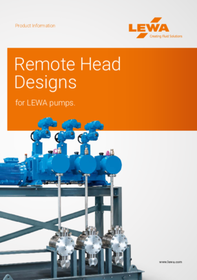 Remote Head Designs for LEWA pumps