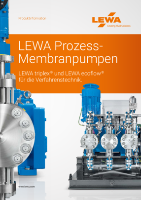 LEWA Prozess- Membranpumpen LEWA triplex und LEWA ecoflow für die Verfahrenstechnik. (DE)
