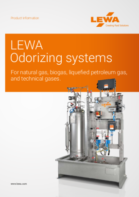 LEWA Odorizing systems for natural gas, biogas and liquefied petroleum gas. (EN)