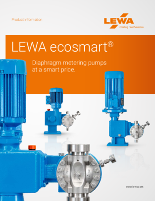 LEWA ecosmart diaphragm metering pumps at a smart price. (USA)